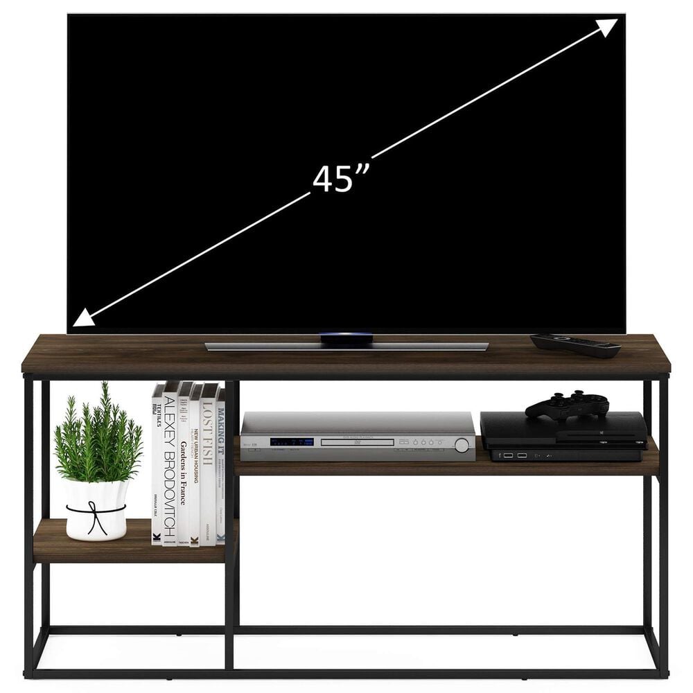 HOMLUX 45" TV Stand with 2 Open Storage Shelves in Columbia Walnut, , large