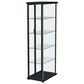 Coaster Aero 5-Shelf Display Curio Cabinet in Black and Clear, , large
