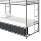 DHP Bellona Twin Over Twin Storage Bunk Bed in Silver, , large