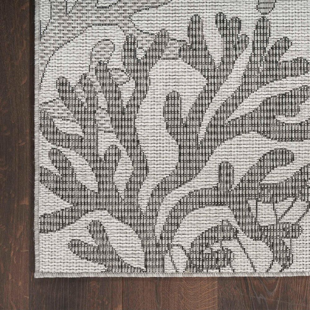Nourison Garden Oasis Nautical Grey 3&#39; x 5&#39; Indoor/Outdoor Area Rug, , large