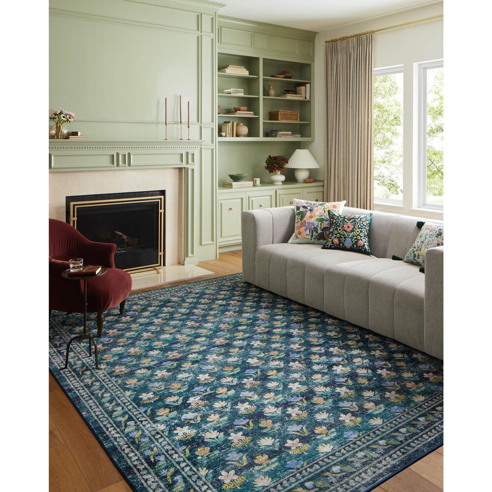 Rifle Paper Co Crafted by Cloth and Company Courtyard 7&#39;6&quot; x 9&#39;6&quot; Hadley Emerald Area Rug, , large