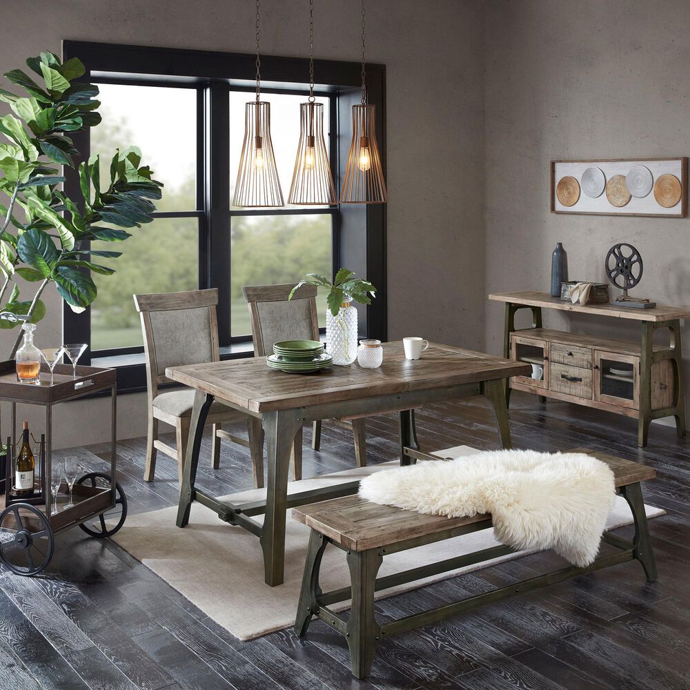 Hampton Park Oliver Dining Bench in Grey, , large