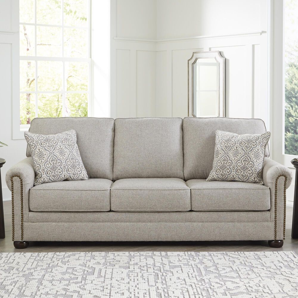 Ashley Gaelon Queen Sleeper Sofa in Dune Velvet, , large