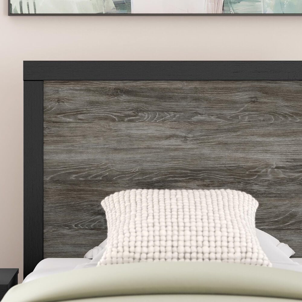 Ashley Broachmyn Twin Panel Bed in Black and Gray , , large