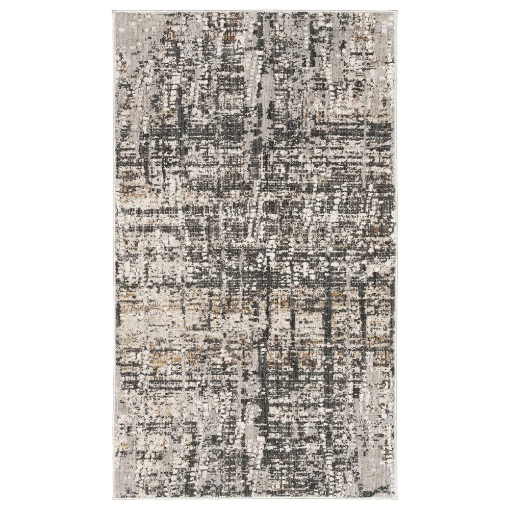 Oriental Weavers Branigan Abstract Beige and Brown 3" x 5" Area Rug, , large