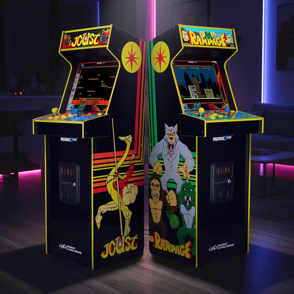 Arcade1Up Joust &amp; Rampage Deluxe Arcade Machine in Multicolor, , large