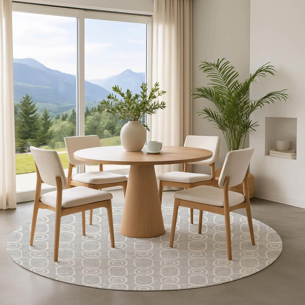 Dalyn Rug Company The Reserve TR6 Silver 8&#39; Round Indoor/Outdoor Area Rug, , large