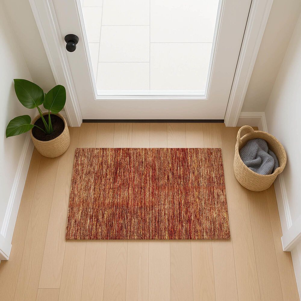 Dalyn Rug Company Soft Essentials Solid Paprika 2'6" x 3'10" Indoor/Outdoor Area Rug, , large