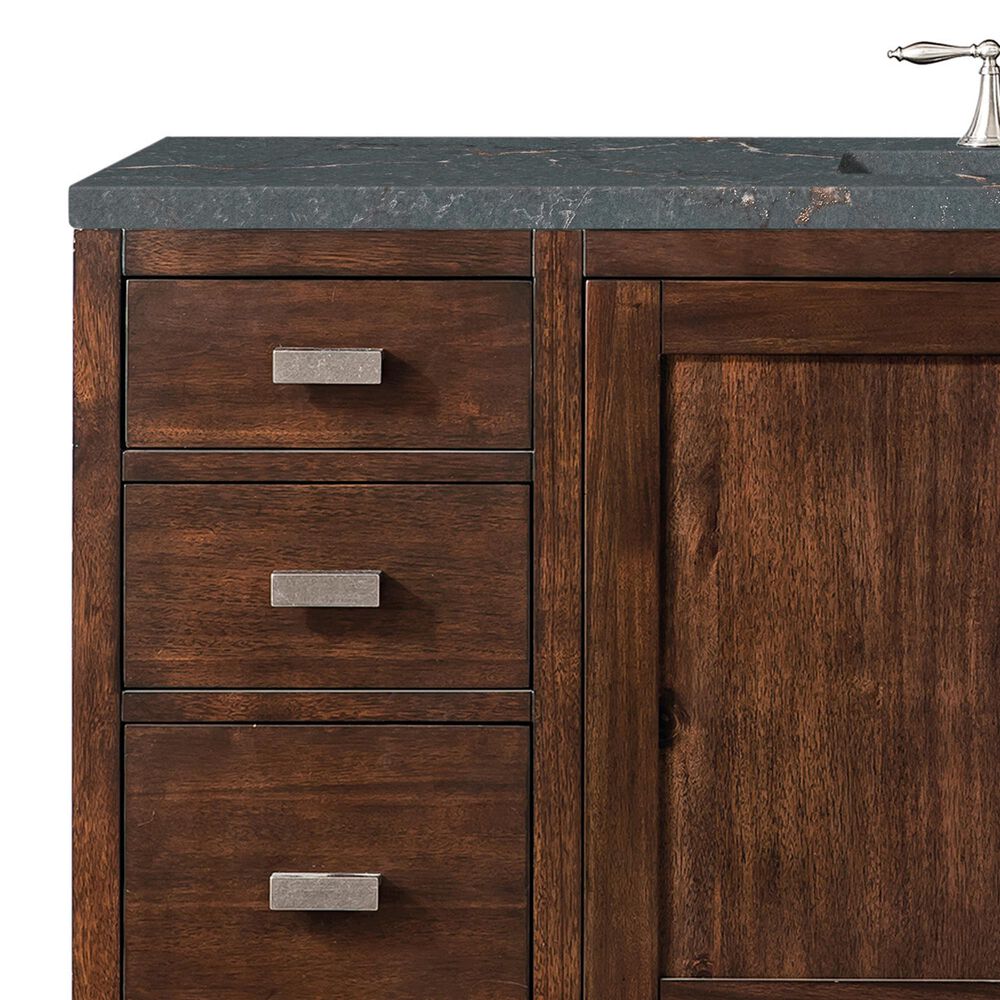James Martin Vanities Addison 60&quot; Single Bathroom Vanity in Mid-Century Acacia with 3 cm Parisien Bleu Quartz Top and Rectangular Sink, , large