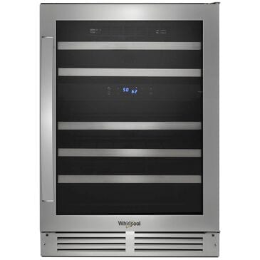 Whirlpool 24" Wide Undercounter Wine Center with 46 Bottle Wine Storage in Stainless Steel, , large