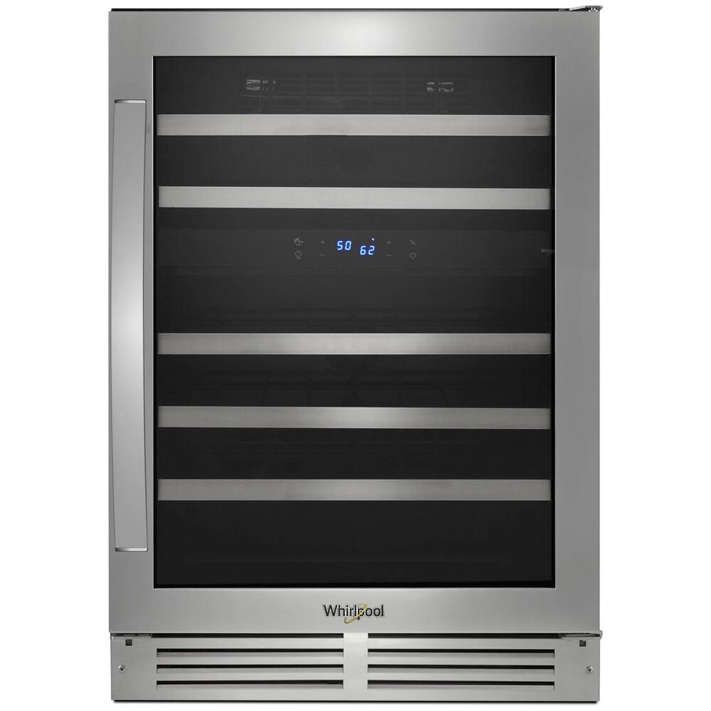 Whirlpool 24" Wide Undercounter Wine Center with 46 Bottle Wine Storage in Stainless Steel, , large