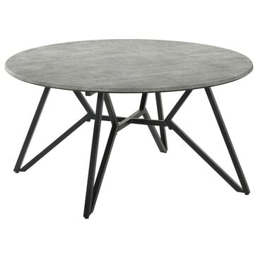 Pacific Landing Round Coffee Table in Cement and Gunmetal, , large
