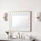 James Martin Vanities Le Soleil 36" Rectangular Mirror in Matte White and Gold, , large