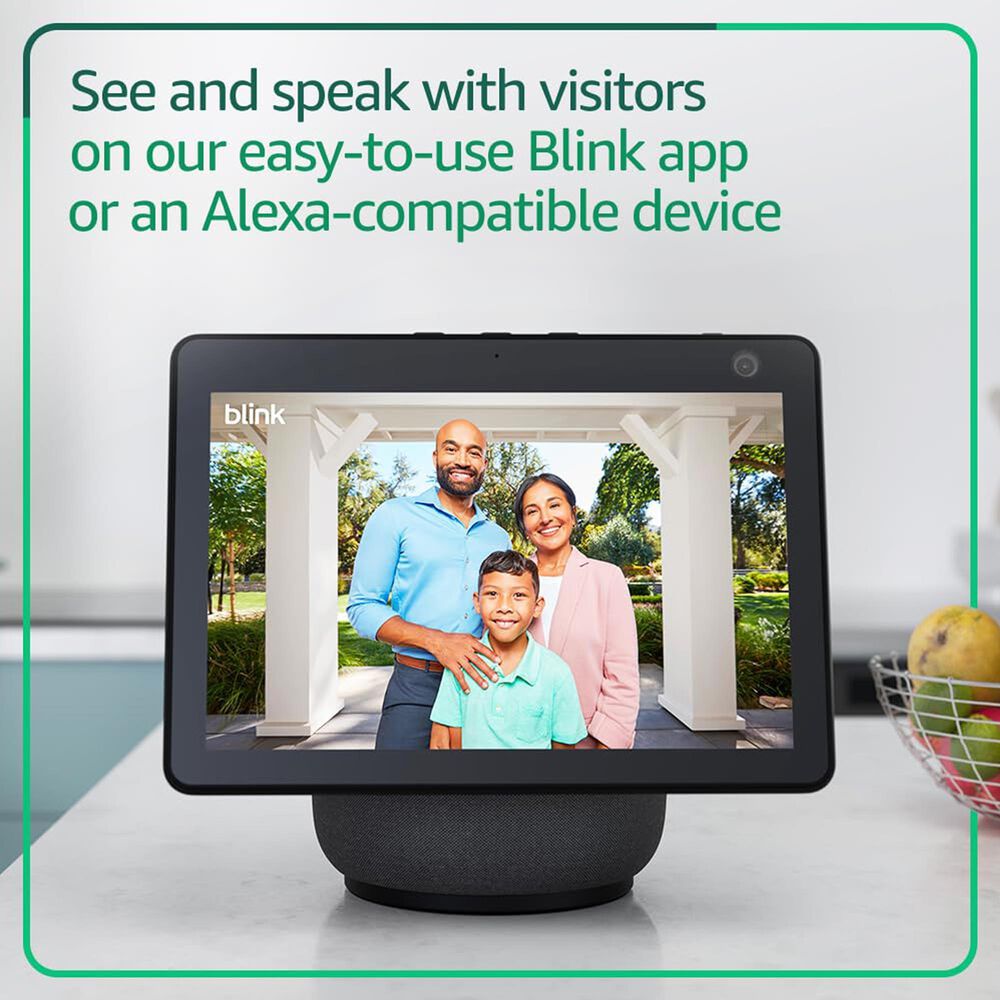 Blink Video Doorbell with Add-On in Black, , large