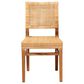 Baxton Studio Lesia Side Chair in Natural Brown and Walnut Brown, , large