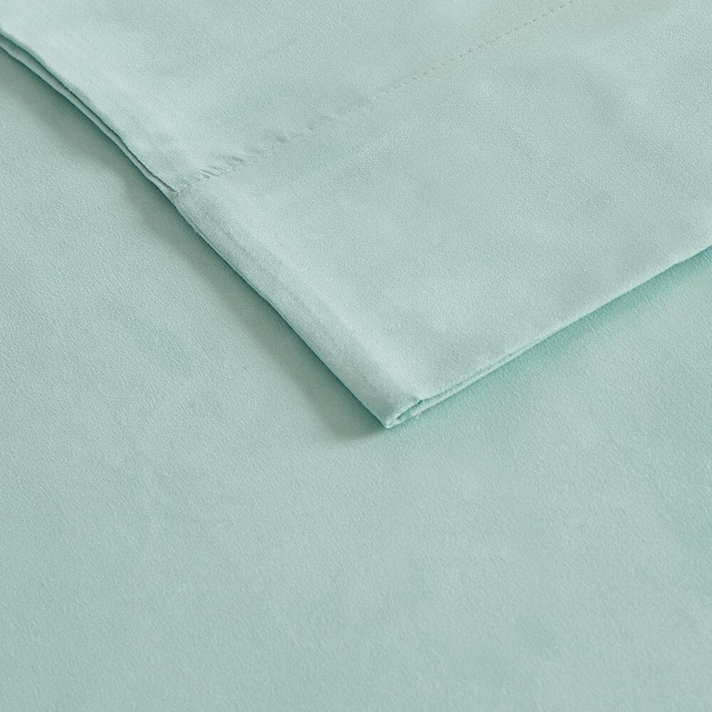 Hampton Park Madison Park 4-Piece Luxurious Brushed Microfiber Deep Pocket King Sheet Set in Seafoam, , large
