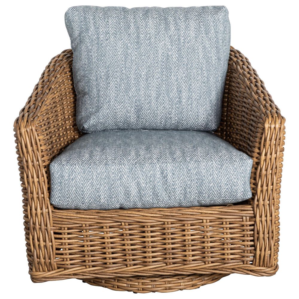 Venture Tamandayu Swivel Glider Lounge Chair in Review Denim, , large