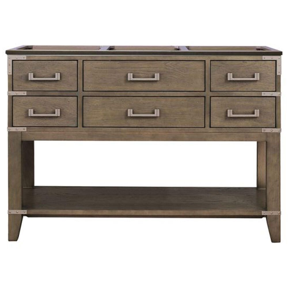 Lexora Home Norwalk 48&quot; Single Bathroom Vanity in Grey Oak with White Cultured Marble Top and Rectangular Sink, , large