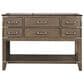 Lexora Home Norwalk 48" Single Bathroom Vanity in Grey Oak with White Cultured Marble Top and Rectangular Sink, , large