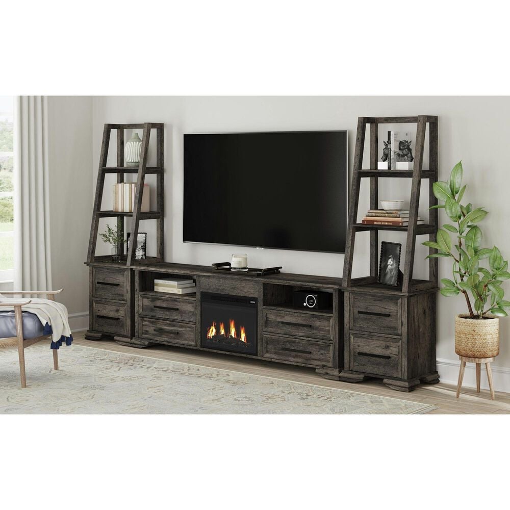 Mayberry Hill 82" Console with Side Piers in Charcoal, , large