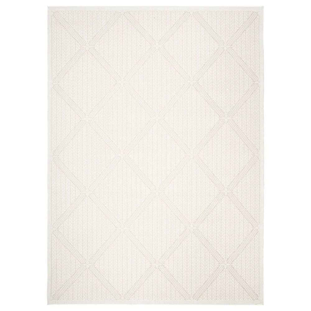 Safavieh Bermuda 8" x 10" Cream and Beige Indoor/Outdoor Area Performance Rug, , large