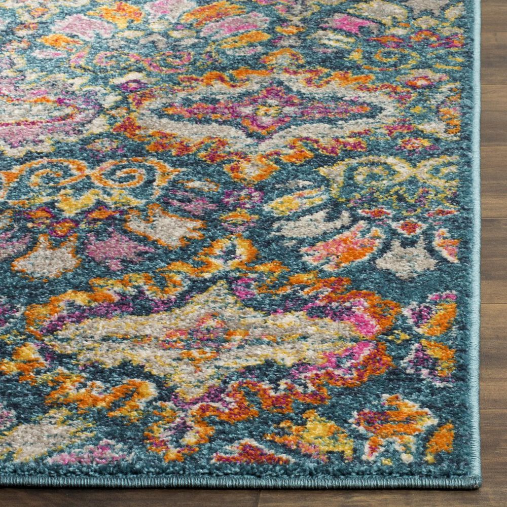 Safavieh Madison MAD144A 5&#39;1&quot; x 7&#39;6&quot; Blue and Orange Area Rug, , large