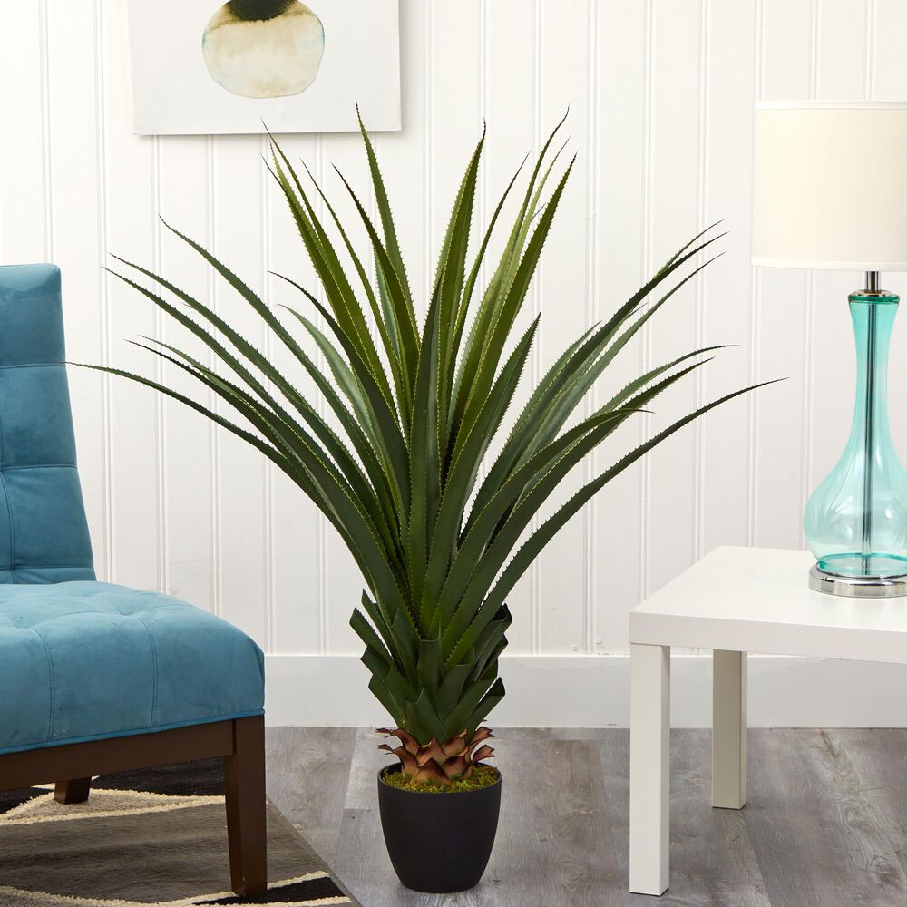 Nearly Natural Inc 4" Spiked Agave Plant, , large