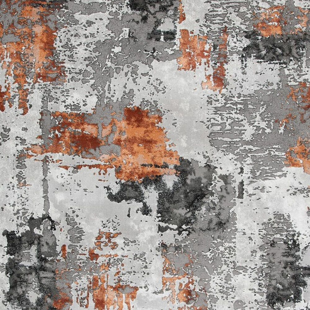Safavieh Craft CFT820P 5&#39;3&quot; x 7&#39;6&quot; Grey and Orange Area Rug, , large