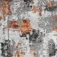 Safavieh Craft CFT820P 5"3" x 7"6" Grey and Orange Area Rug, , large