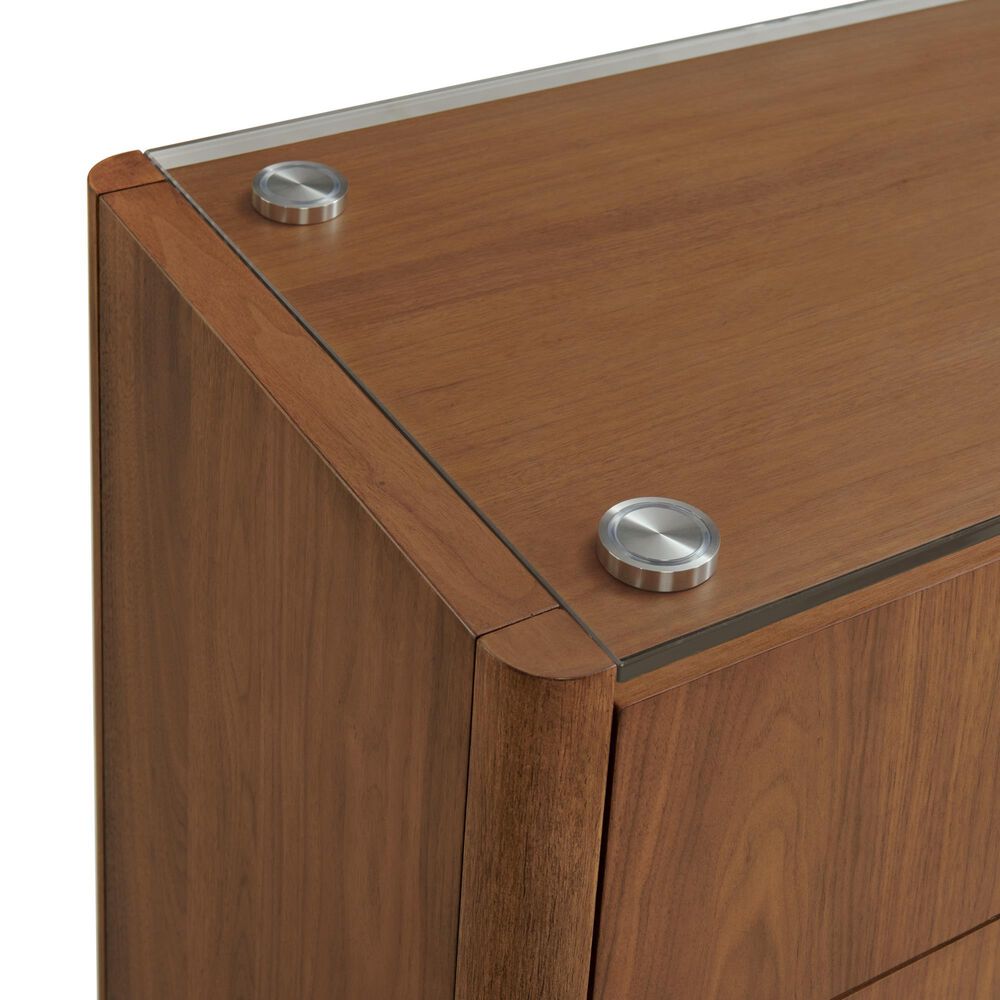 Boulder &amp; Pine King Wallbed with Two Nightstand Piers and Dresser in Warm Brown, , large