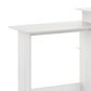 HOMLUX L-Shaped Computer Desk with Open Display Shelves in White Oak and Stainless Steel, , large