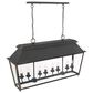 Golden Lighting Abingdon 8-Light Linear Pendant in Antique Black, , large