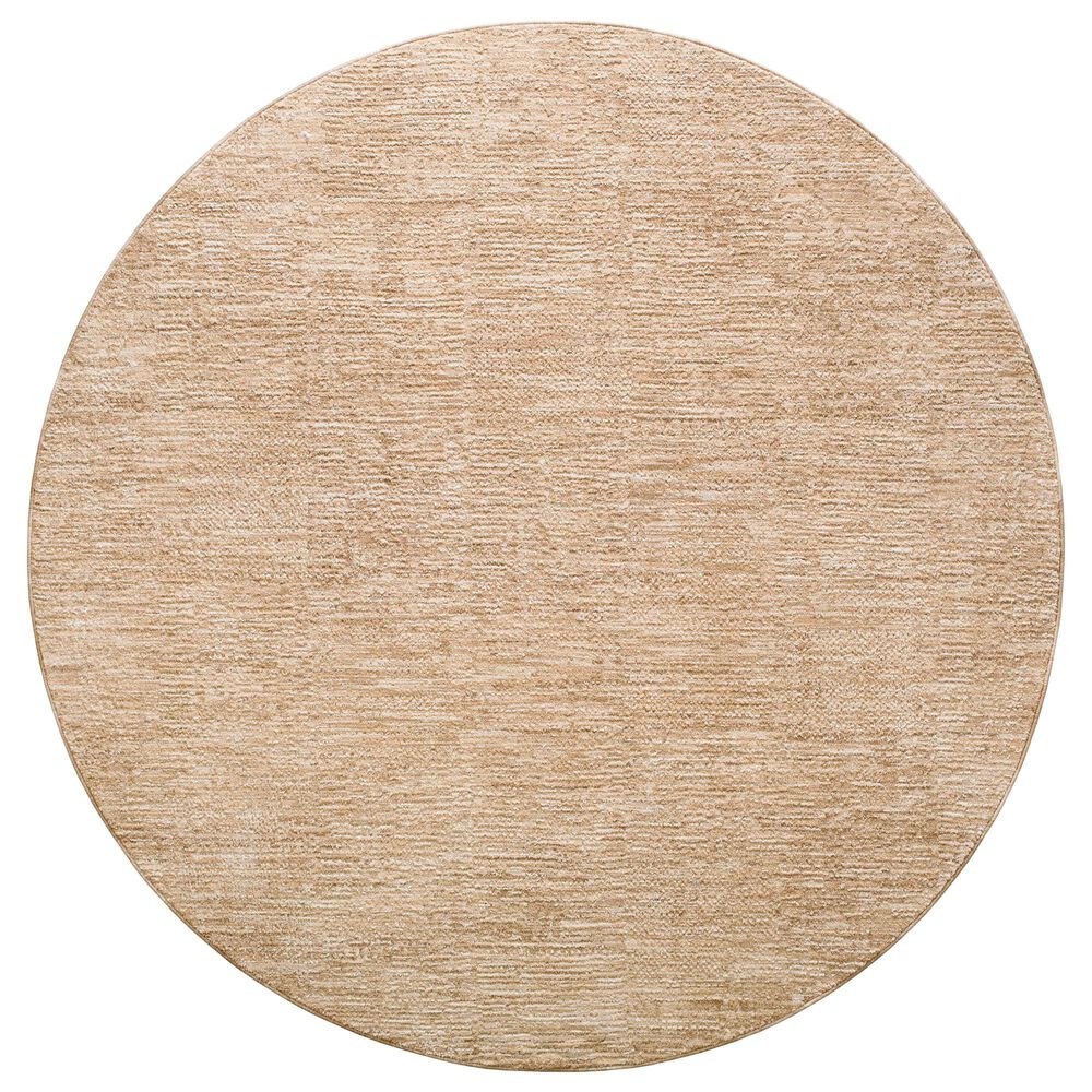 Surya Masterpiece MPC-2320 Beige, Tan and Medium Brown 6'7" Round Area Rug, , large