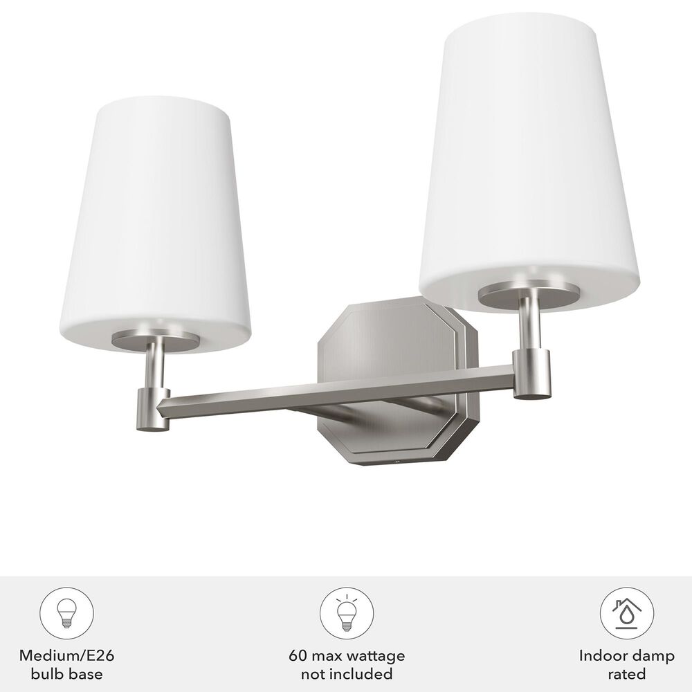 Hunter Nolita 2-Light Vanity in Brushed Nickel, , large