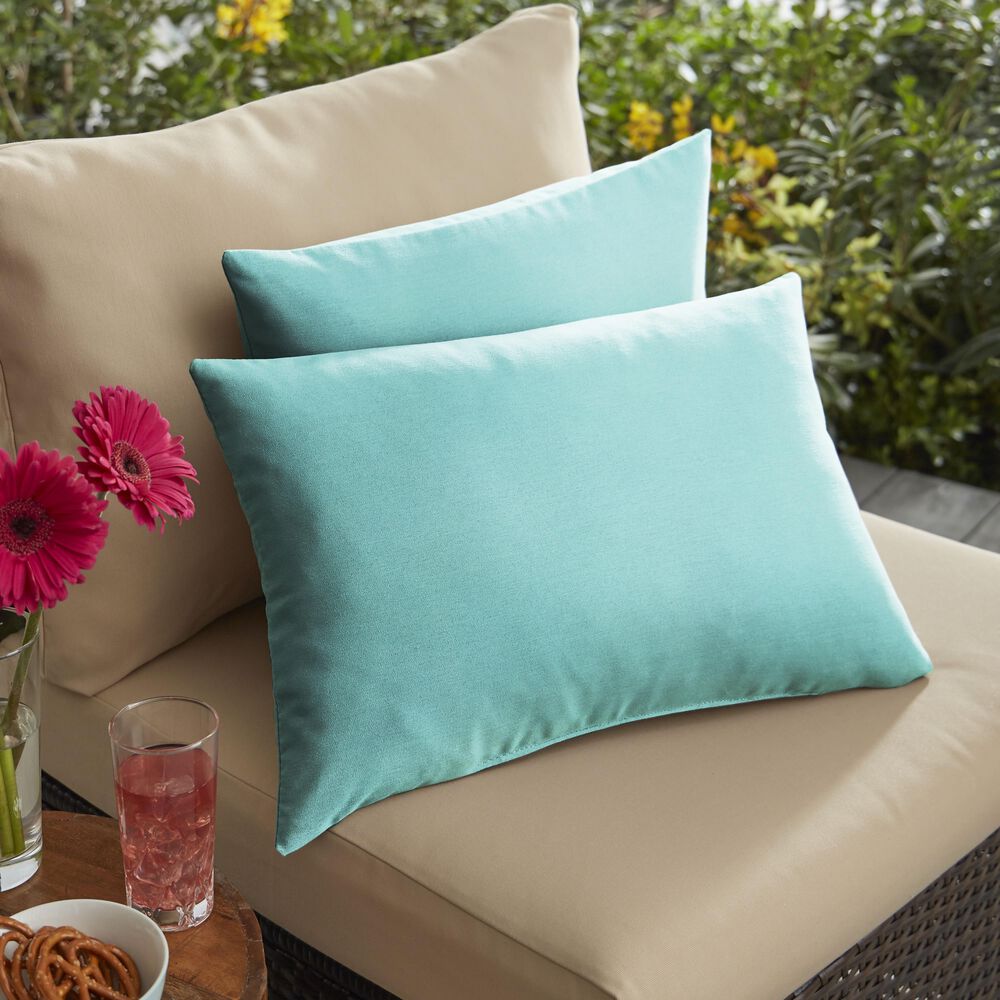 Sorra Home Sunbrella 13" x 20" Pillow in Canvas Aruba (Set of 2), , large