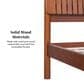 Walker Edison Cama Queen Platform Bed with Slatted Headboard in Brown, , large