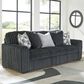 Ashley Midnight-Madness Stationary Sofa in Gunmetal, , large