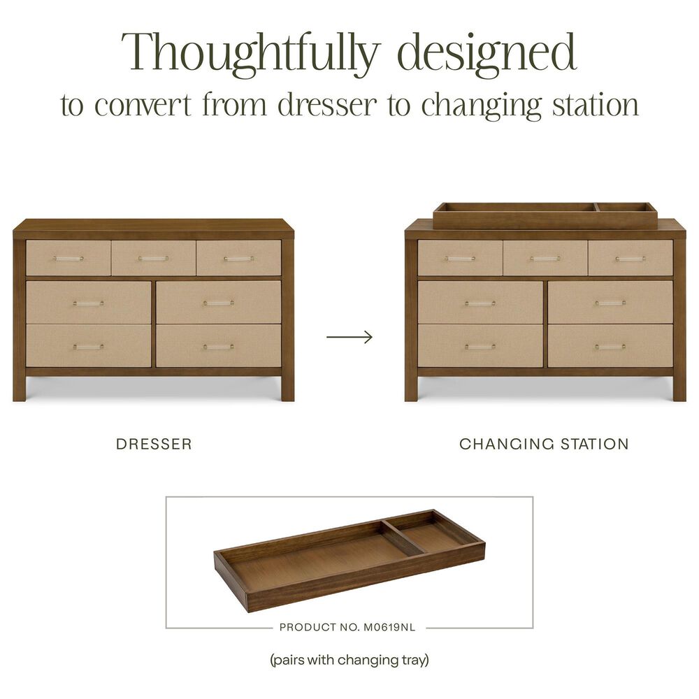 DaVinci Eloise 7-Drawer Dresser in Natural Walnut and Sand, , large