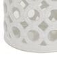 Maple and Jade 11" Circles Decorative Indoor/Outdoor Decorative Candle Lantern in Polished White and Silver, , large