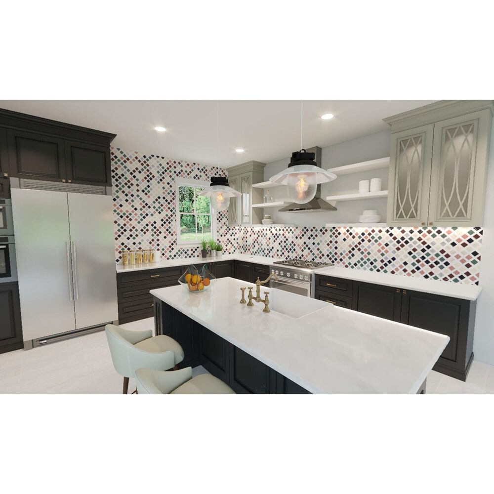 Soho Studio Chosen Multicolor 11.92" x 11.92" Marble Mosaic Sheet, , large