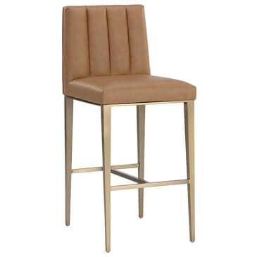 Club Collection By Sunpan Wilber Bar Stool in Antique Brass, , large