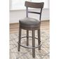 Ashley Caitbrook Swivel Counter Stool in Antiqued Gray and Black, , large