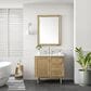 James Martin Vanities Laurent 36" Single Bathroom Vanity in Light Natural Oak with 3 cm Arctic Fall Solid Surface Top and Rectangular Sink, , large