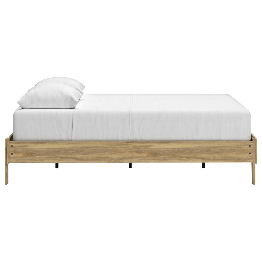 Ashley Bermacy Queen Platform Bed in Light Brown, , large