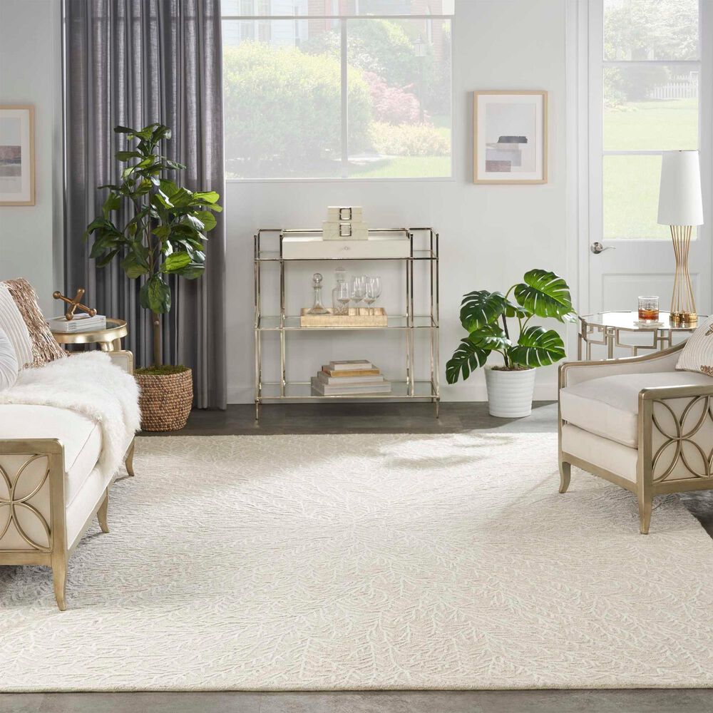 Nourison Ma30 Star Floral 5&#39;3&quot; x 7&#39;3&quot; Ivory Area Rug, , large