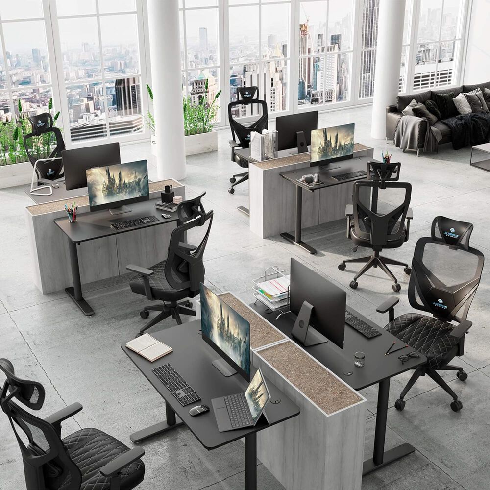 Eureka Ergonomics 47&#39;&#39; Gaming Desk in Black, , large