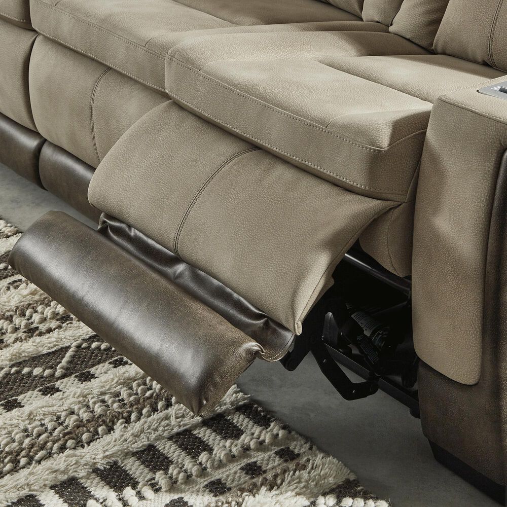 Ashley Next-Gen DuraPella Power Reclining Loveseat with Console in Sand, , large