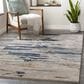 Surya Kavita 8" x 10" Medium Gray, Ink Blue, Deep Teal, Dark Brown, Dusty Pink, Beige and Brick Red Area Rug, , large