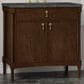 James Martin Kinnsden 36" Single Bathroom Vanity in Sable Oak with 3 cm Parisien Bleu Silestone Top and Rectangular Sink, , large