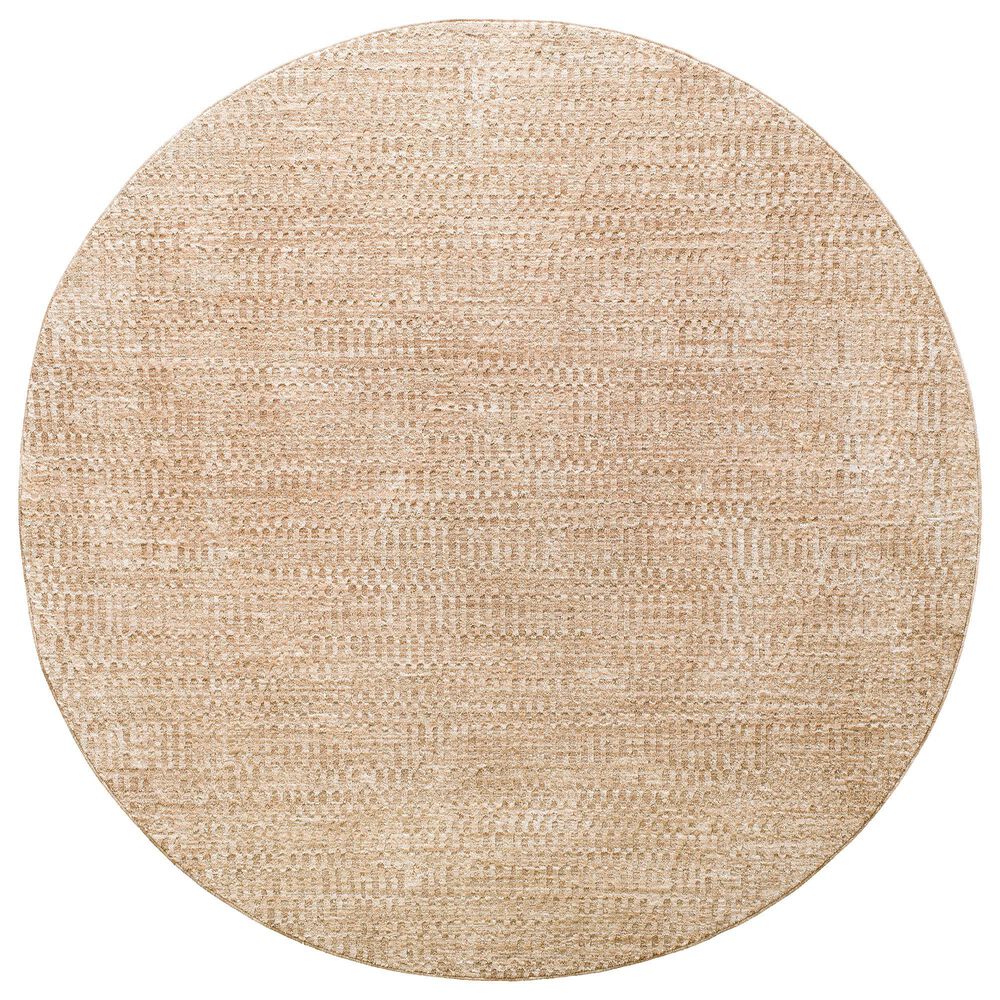 Surya Masterpiece MPC-2304 Beige, Tan and Medium Brown 6'7" Round Area Rug, , large